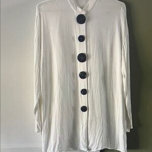 White Button-Up Men's Jacket